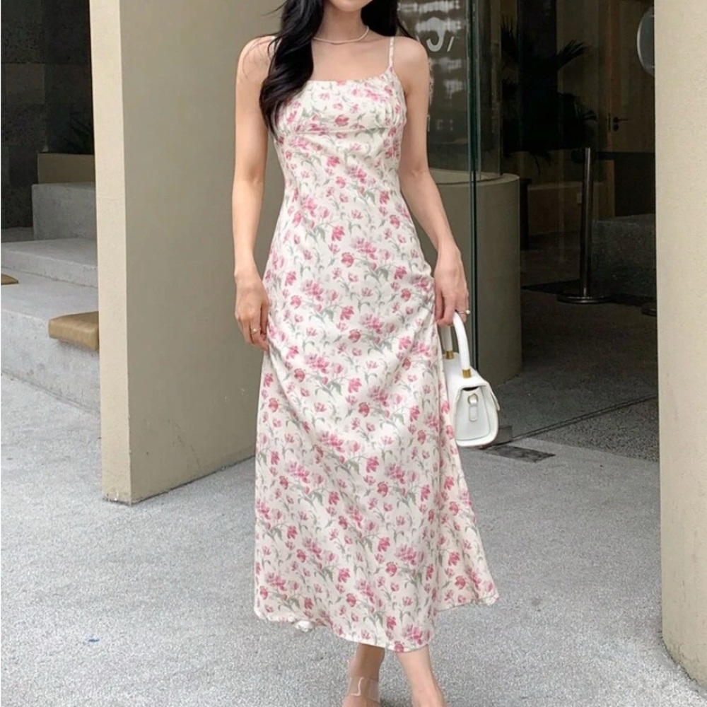DAZY Allover Floral Print Maxi Cami Dress